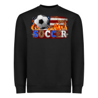 Black western american flag soccer Heavyweight Sweatshirt - HRA Design Shop