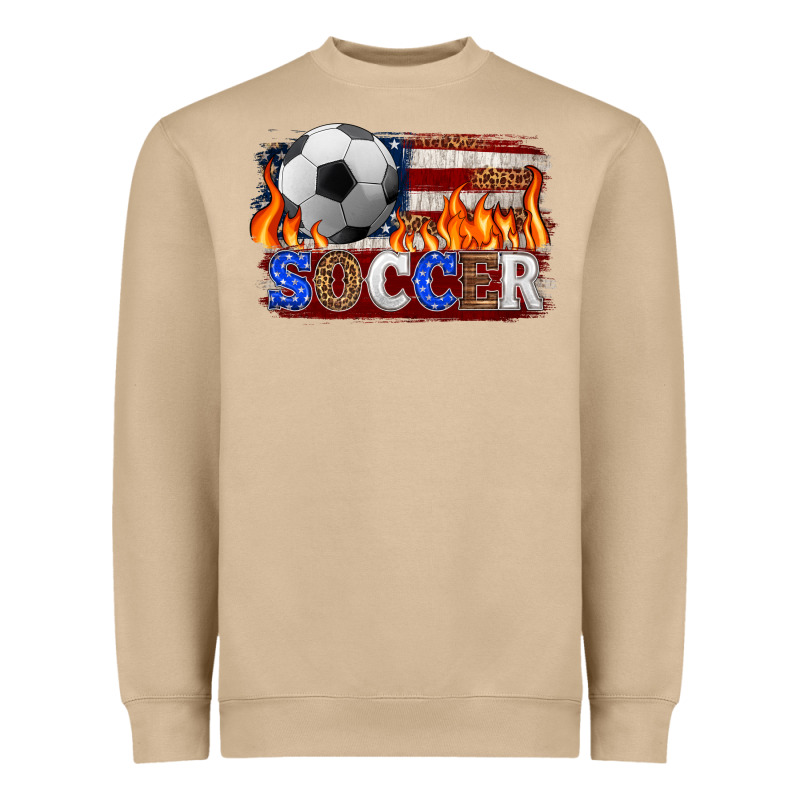 Western American Flag Soccer Heavyweight Sweatshirt by HRA Design Shop | Teevron