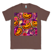 Chestnut halloween witchy pumpkin seamless pattern Classic Tee - BundleAndBundleShop