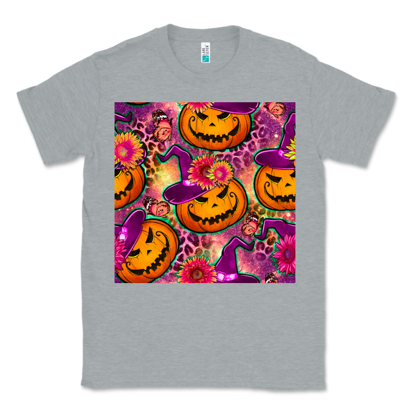 Halloween Witchy Pumpkin Seamless Pattern Classic Tee by BundleAndBundleShop | Teevron