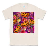 Natural halloween witchy pumpkin seamless pattern Classic Tee - BundleAndBundleShop
