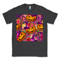 Smoke halloween witchy pumpkin seamless pattern Classic Tee - BundleAndBundleShop