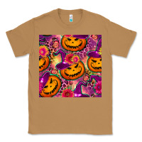 Toasted Coconut halloween witchy pumpkin seamless pattern Classic Tee - BundleAndBundleShop