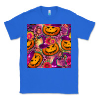 True Royal halloween witchy pumpkin seamless pattern Classic Tee - BundleAndBundleShop