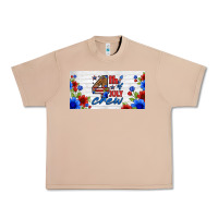 Burro floral 4th of july crew license plate Urban Heavy Tee - HRA Design Shop