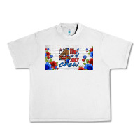 Lunar Rock floral 4th of july crew license plate Urban Heavy Tee - HRA Design Shop