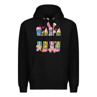 Black easter teacher pencils Premium Hoodie - Artiststas
