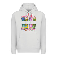 Dove Grey easter teacher pencils Premium Hoodie - Artiststas