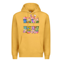 Mustard easter teacher pencils Premium Hoodie - Artiststas