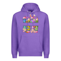 Purple easter teacher pencils Premium Hoodie - Artiststas