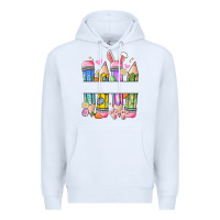 White easter teacher pencils Premium Hoodie - Artiststas