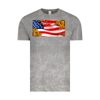 Cloud Rock usa flag and sunflower license plate Vintage Tee - HRA Design Shop