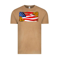 Vintage Camel usa flag and sunflower license plate Vintage Tee - HRA Design Shop