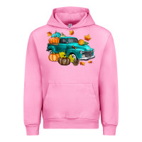 Fuchsia Pink Fall Farm Truck Urban Hoodie - texasbilliewilder