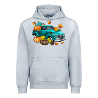 Heather Grey Fall Farm Truck Urban Hoodie - texasbilliewilder