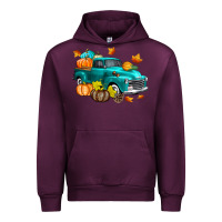 Mauve Wine Fall Farm Truck Urban Hoodie - texasbilliewilder