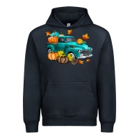 Navy Fall Farm Truck Urban Hoodie - texasbilliewilder