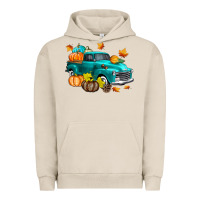 Pigment French Oak Fall Farm Truck Urban Hoodie - texasbilliewilder