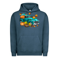 Pigment Midnight Navy Fall Farm Truck Urban Hoodie - texasbilliewilder