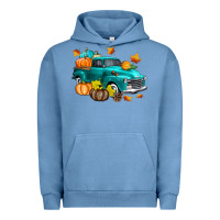 Pigment Pebble Blue Fall Farm Truck Urban Hoodie - texasbilliewilder