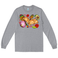 Heather Grey empanadas roses onion lime and avocado Long Sleeve Tee - AdoDesignShop