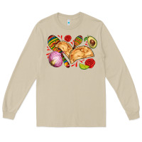 Mushroom empanadas roses onion lime and avocado Long Sleeve Tee - AdoDesignShop