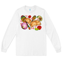 White empanadas roses onion lime and avocado Long Sleeve Tee - AdoDesignShop