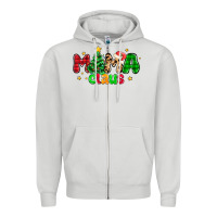 Dove Grey mama claus Zipper Hoodie - NancyCooperArtShop