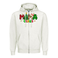 Oatmeal Heather mama claus Zipper Hoodie - NancyCooperArtShop