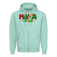 Seafoam mama claus Zipper Hoodie - NancyCooperArtShop