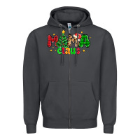 Smoke mama claus Zipper Hoodie - NancyCooperArtShop
