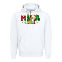 White mama claus Zipper Hoodie - NancyCooperArtShop