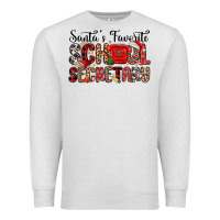 Oatmeal Heather santa s favorite coffee school secretary Premium Sweatshirt - MaliasSmallBusiness