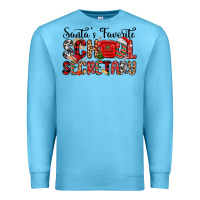Ocean Blue santa s favorite coffee school secretary Premium Sweatshirt - MaliasSmallBusiness