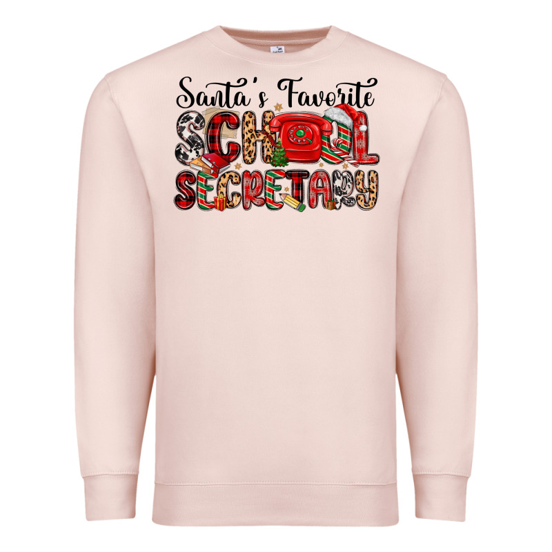 Santa S Favorite Coffee School Secretary Premium Sweatshirt by MaliasSmallBusiness | Teevron
