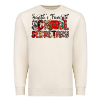 Sandshell santa s favorite coffee school secretary Premium Sweatshirt - MaliasSmallBusiness