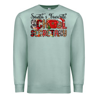 Seafoam santa s favorite coffee school secretary Premium Sweatshirt - MaliasSmallBusiness