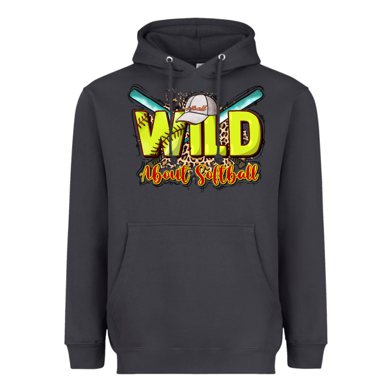 Wild About Softball Heavyweight Hoodie by NancyCooperArtShop | Teevron
