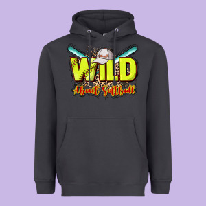 Wild About Softball Heavyweight Hoodie Designed By Nancycooperartshop