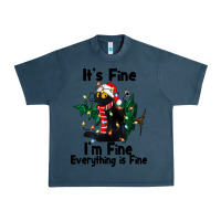 Midnight Navy It's Fine I'am Fine Everything Is Fine Urban Heavy Tee - FaDigitalArtStudio