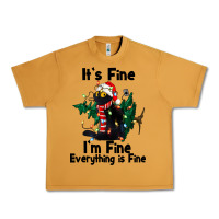 Peanut Butter It's Fine I'am Fine Everything Is Fine Urban Heavy Tee - FaDigitalArtStudio