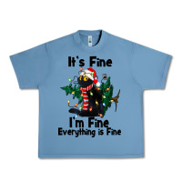 Pebble Blue It's Fine I'am Fine Everything Is Fine Urban Heavy Tee - FaDigitalArtStudio