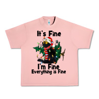 Salmon It's Fine I'am Fine Everything Is Fine Urban Heavy Tee - FaDigitalArtStudio