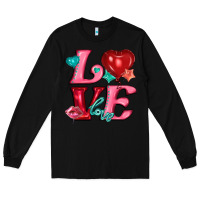 Black love with balloons Long Sleeve Tee - AdoDesignShop