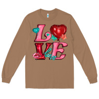 Toasted Coconut love with balloons Long Sleeve Tee - AdoDesignShop