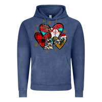 Vintage Denim heart  wood slice ornament Vintage Hoodie - JahusDesignShop