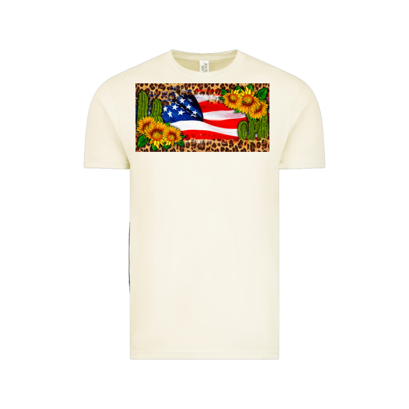 Usa Flag And Cactus License Plate Vintage Tee by HRA Design Shop | Teevron