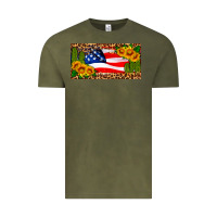 Vintage Olive usa flag and cactus license plate Vintage Tee - HRA Design Shop