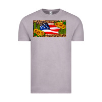 Vintage Zinc usa flag and cactus license plate Vintage Tee - HRA Design Shop