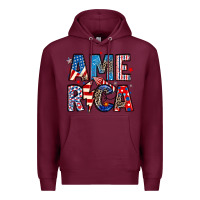 Burgundy america 4th of july Premium Hoodie - Artiststas